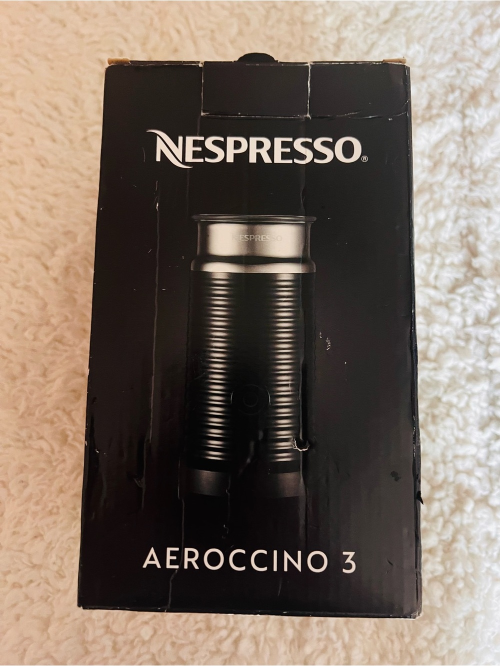Nespresso Aeroccino 3 Black and Silver Milk Frother